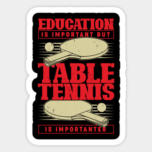 Funny Table Tennis Player Gift Sticker